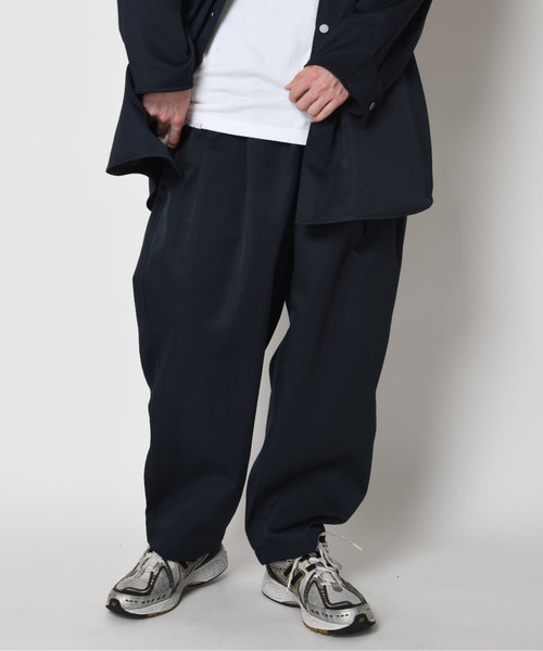 SUPERTHANKS パンツ ツイル ワイド ルーズ ストレートパンツ