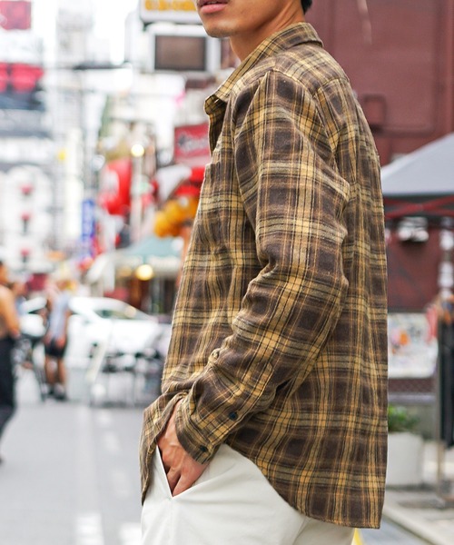 SOMEDIFF（サムディフ） シャツ 「SOMEDIFF」ピグメント加工オンブレ