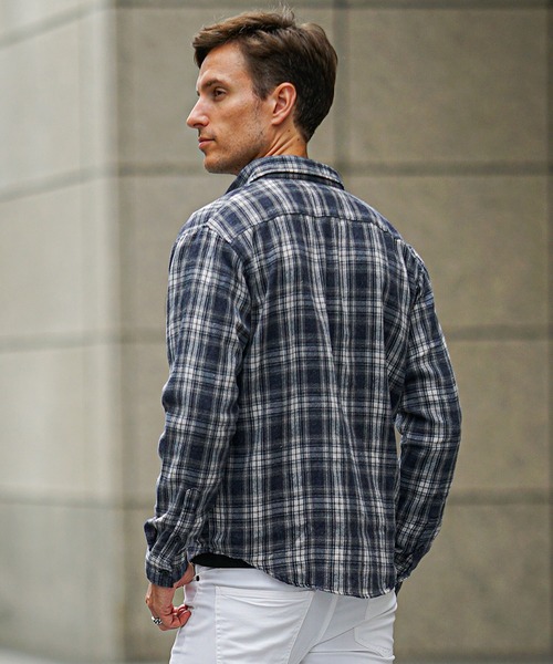 SOMEDIFF（サムディフ） シャツ 「SOMEDIFF」ピグメント加工オンブレ