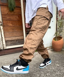 ドローコード付きカーゴパンツ メンズ テーパード 細身 お洒落 ARCADE カーゴパンツ メンズ 裾ドローコード ウェストフリー