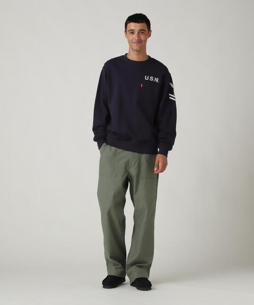 セール☆AVIREX アヴィレックス ロゴ ネイバル スウェット AVIREX トレーナー スウェット NAVAL CREWNECK SWEAT / ネイバル