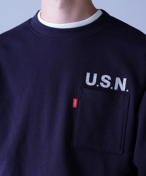セール☆AVIREX アヴィレックス ロゴ ネイバル スウェット AVIREX トレーナー スウェット NAVAL CREWNECK SWEAT / ネイバル