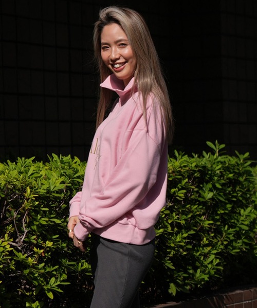 トレーナー スウェット ALOHA PEOPLE/アロハピープル ハーフZIPスウェット レディース ALOHA PEOPLE/アロハピープル レディース トレーナー ハーフ