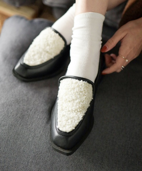 SESTO（セスト） パンプス もこもこボアローファー : ZOZOTOWN Yahoo