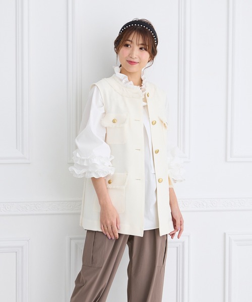 Rose Tiara ベスト ジレ ツイードジレ レディース : ZOZOTOWN Yahoo!店