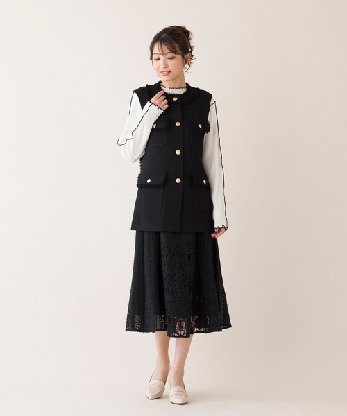 Rose Tiara ベスト ジレ ツイードジレ レディース : ZOZOTOWN Yahoo!店  