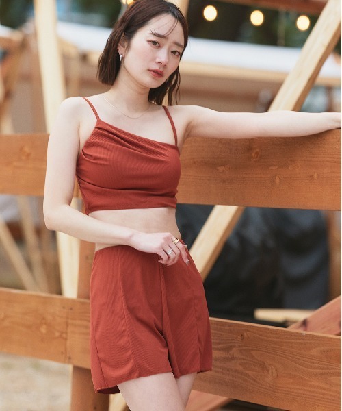 ad thie（アドティエ） 水着 リブ素材スイムウェア3点SET