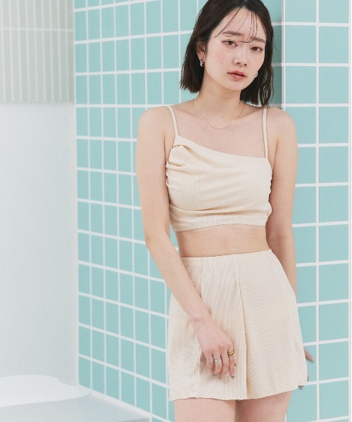 ad thie（アドティエ） 水着 リブ素材スイムウェア3点SET