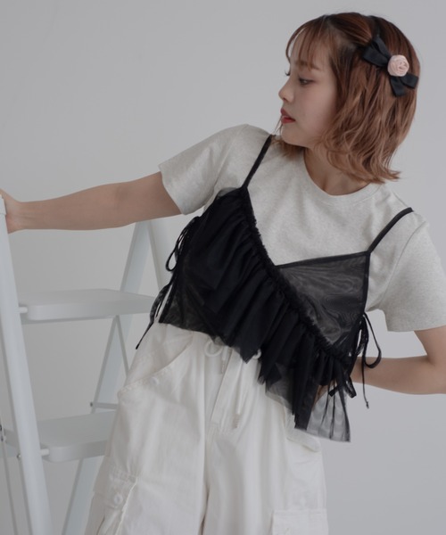 JUMELLE（ジュメロ） チューブトップ ベアトップ asymu frill buister