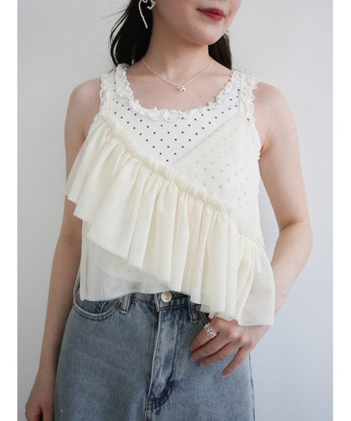JUMELLE（ジュメロ） チューブトップ ベアトップ asymu frill buister