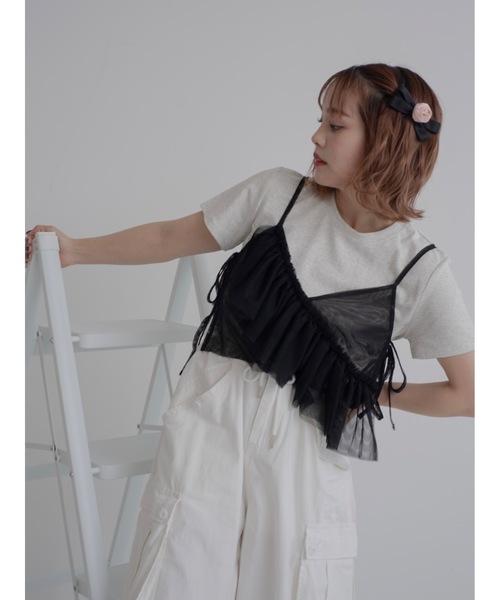JUMELLE（ジュメロ） チューブトップ ベアトップ asymu frill buister