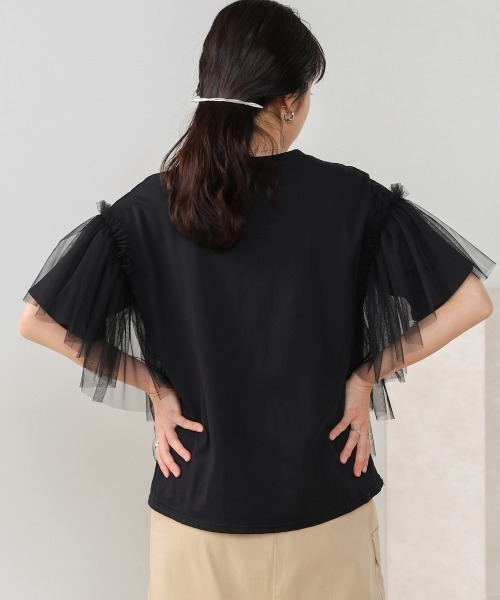 BAB tシャツ チュールドッキングTシャツ レディース : ZOZOTOWN