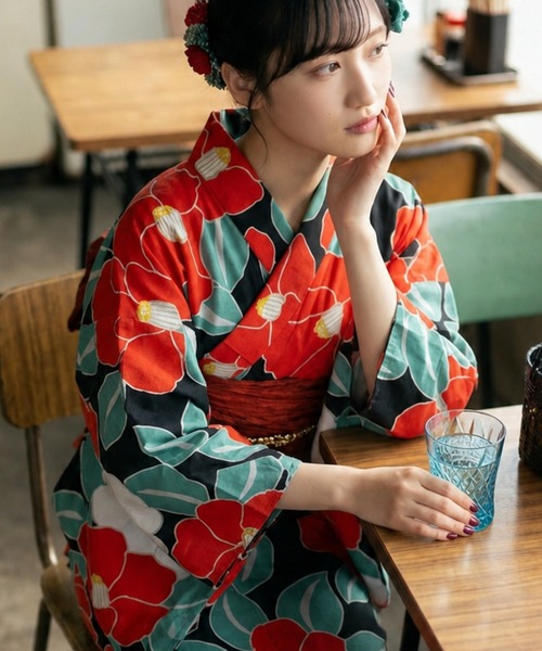 【本日限定値下げ中】Itto… ワンピース浴衣　ドッド柄 itto 甚平 浴衣 「秒で浴衣。」の時代がやってきた！もっと自由に