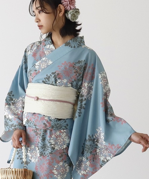 s3791①浴衣ワンピース♦新品♦反物から♦伊勢清々衣♦着丈１３０センチ itto 浴衣 「秒で浴衣。」の時代がやってきた！もっと自由に