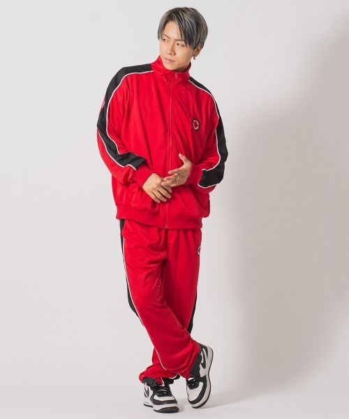 RE730 ブルゾン アウター カラージャージ ブルゾンとイージーパンツ