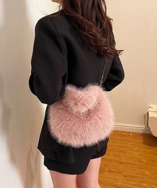 deux amour トートバッグ ファーワンハンドルバッグ レディース