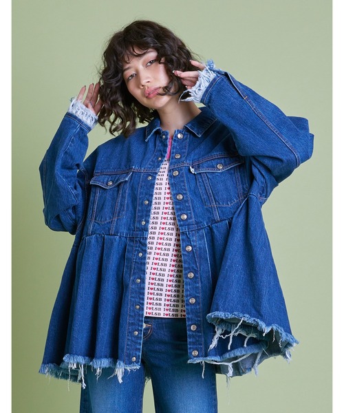 Little sunny bite」 デニムジャケット MEDIUM ブルー レディース 