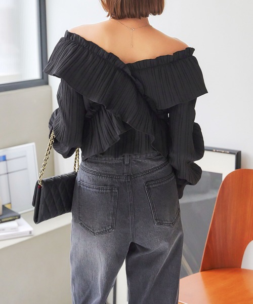 KOBE LETTUCE ブラウス シャツ マルチウェイクロスフリル