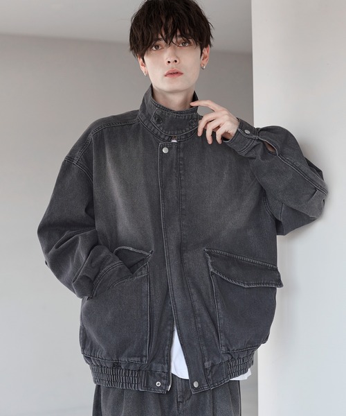 デニムジャケット gジャン ミリタリーデザイン12オンスデニムショート