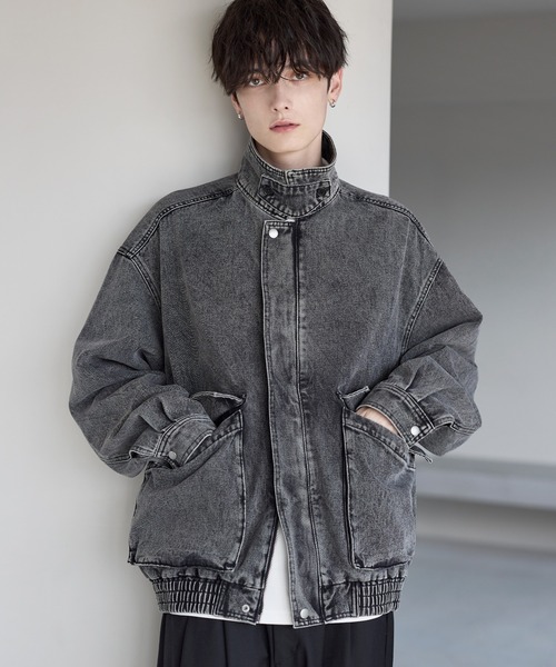 デニムジャケット gジャン ミリタリーデザイン12オンスデニムショート