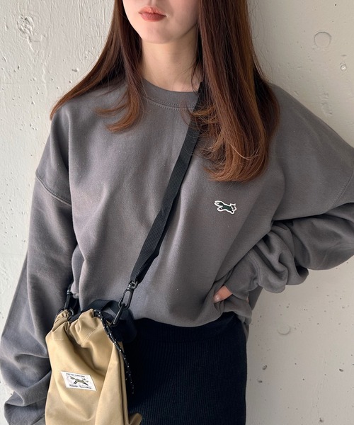 トレーナー スウェット 「THE FOX」basic Crew sweat キツネワッペントレーナー レディース メンズ