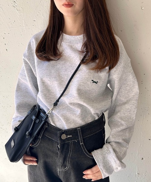 トレーナー スウェット 「THE FOX」basic Crew sweat キツネワッペントレーナー レディース メンズ セール】【THE FOX】basic Crew sweat キツネワッペントレーナー