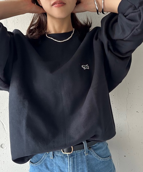 トレーナー スウェット 「THE FOX」basic Crew sweat キツネワッペントレーナー レディース メンズ PENNEYS トレーナー スウェット 「THE FOX」basic Crew sweat