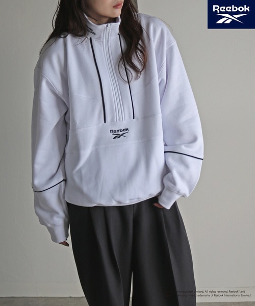 トレーナー スウェット 「Ｒｅｅｂｏｋ／リーボック」別注パイピング切替スウェットハーフジップ レディース メンズ トレーナー スウェット 「Reebok／リーボック」別注