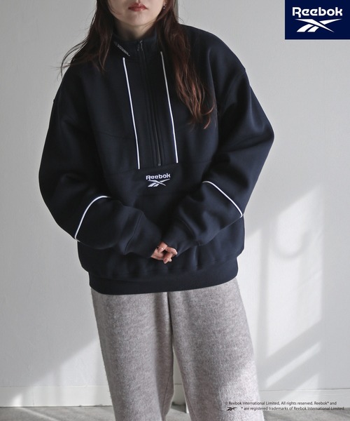 トレーナー スウェット 「Ｒｅｅｂｏｋ／リーボック」別注パイピング切替スウェットハーフジップ レディース メンズ トレーナー スウェット 「Reebok／リーボック」別注