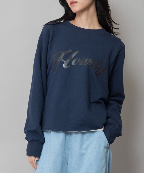 tシャツ ドルマンスリーブロゴスウェット レディース