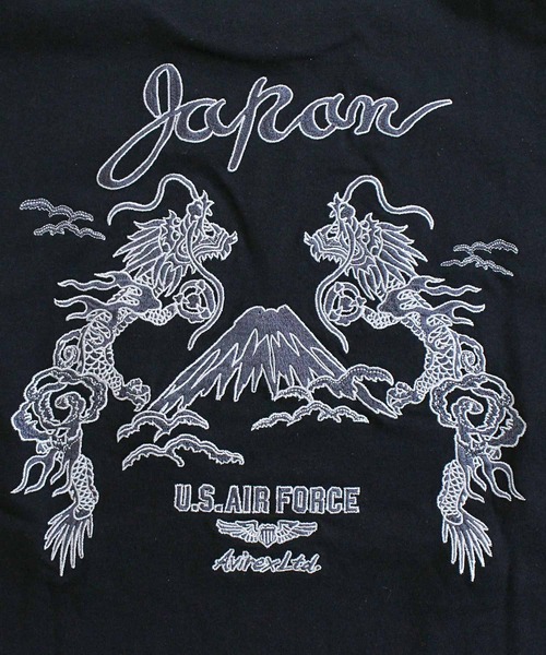 AVIREX tシャツ L/S DOUBLE DRAGON SOUVENIR TEE メンズ