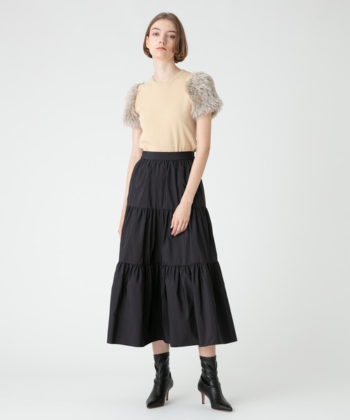 「LOULOU WILLOUGHBY」 半袖ニット 2 ブラック レディース LOULOU WILLOUGHBY 「LOULOU WILLOUGHBY」 半袖ニット 2