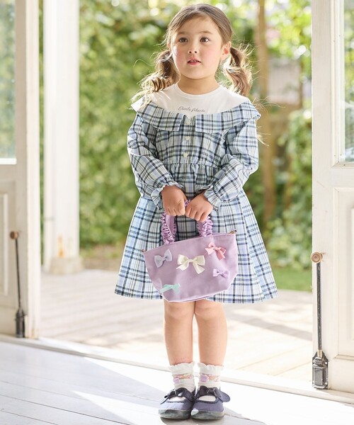 ANY(エニィ) ワンピース チェックドッキングワンピース キッズ 子供 ANY(エニィ) ワンピース チェックドッキングワンピース キッズ 子供