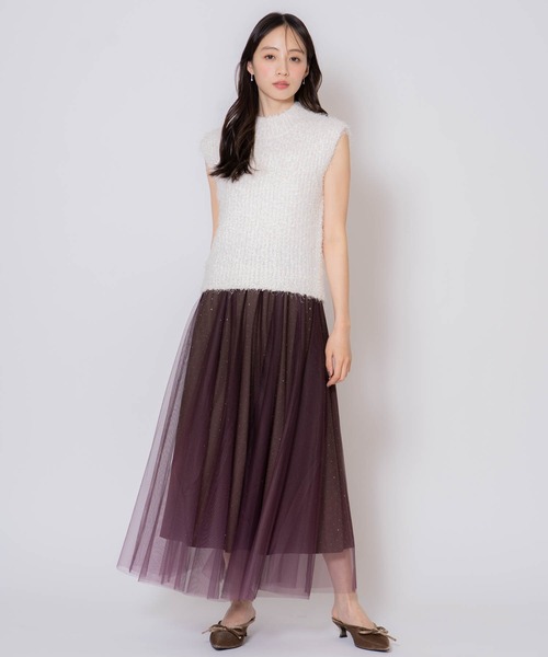 Noela スカート 「新色追加」グラデーションスタッズスカート