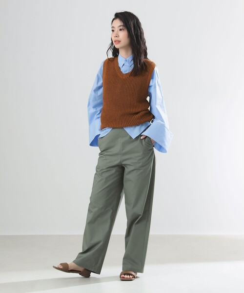 ベスト ジレ AK+1 / 片畦 Vネック ニット レディース Demi-Luxe BEAMS ベスト ジレ AK+1 / 片畦 Vネック ニット