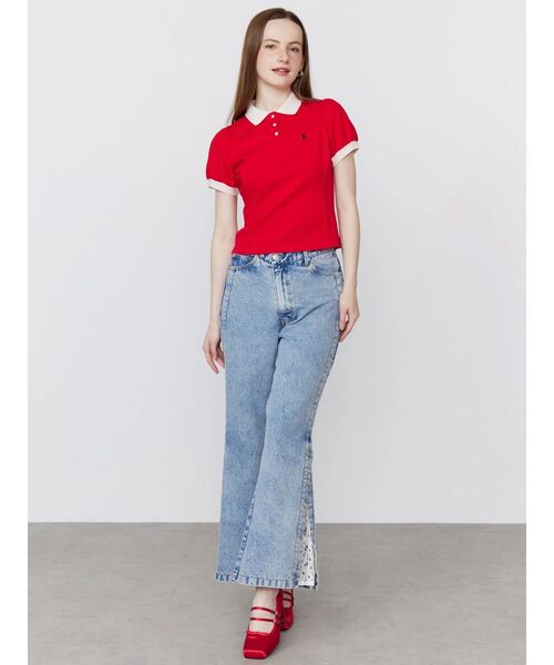 CALNAMUR ジーンズ デニム デニムパンツ DENIM LINE SLIT PANTS