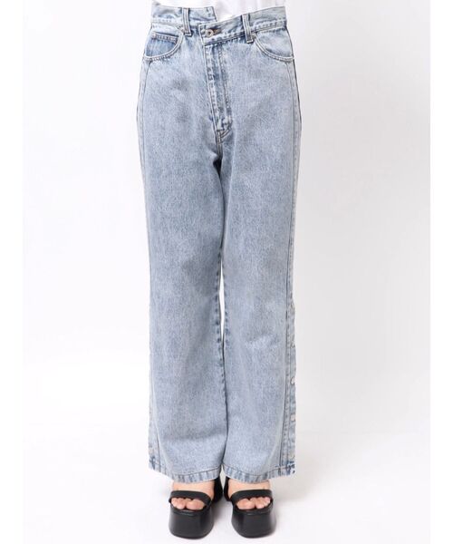 SLIT LINE PANTS ふじあみ　スリットラインパンツ【新品】 パンツ 「FVLMEN」side slit relax pants/サイドスリット