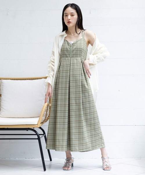 RAGEBLUE（レイジブルー） ワンピース バックリボン/チェックキャミ