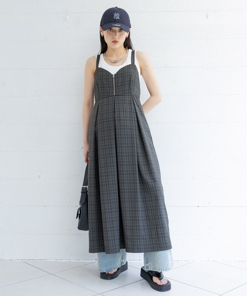 RAGEBLUE（レイジブルー） ワンピース バックリボン/チェックキャミ