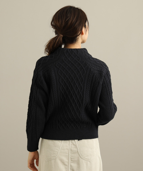 「VIS」 長袖ニット FREE ネイビー レディース_画像7