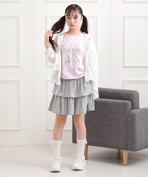 ★as''on★ATLANTA POCKET TEE / PINK★正規品/韓国送料込 PINK-latte tシャツ サイドアジャスターナンバリングTシャツ