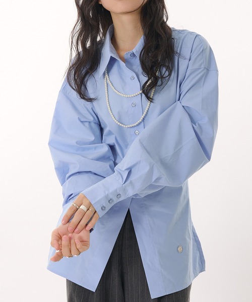 MUHET（ミュエータ） ブラウス シャツ back button gather sleeve