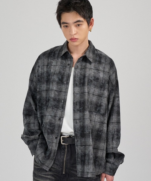 kutir シャツ VINTAGE LIKE OMBRE CHECK SHIRT／ヴィンテージ