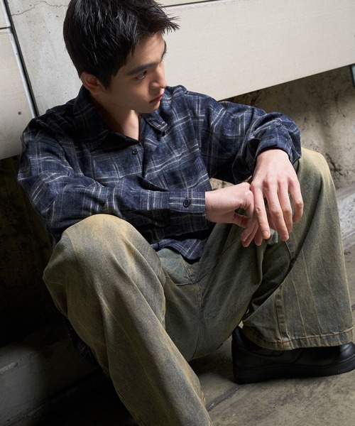 kutir シャツ VINTAGE LIKE OMBRE CHECK SHIRT／ヴィンテージ