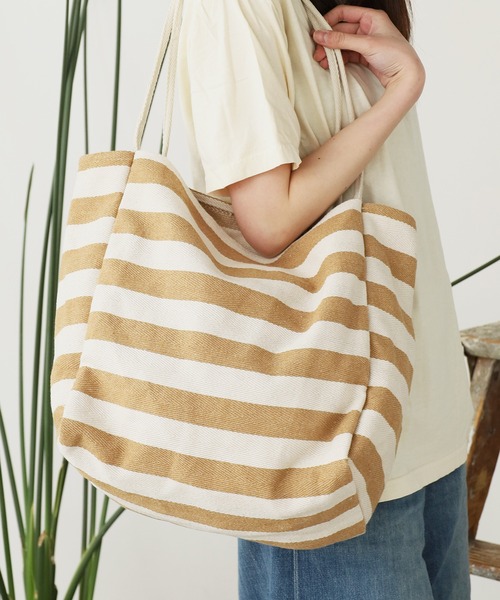 ROOP TOKYO トートバッグ Border Big Size Tote Bag / ボーダー