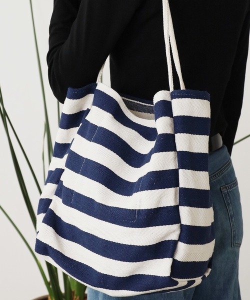 ROOP TOKYO トートバッグ Border Big Size Tote Bag / ボーダー