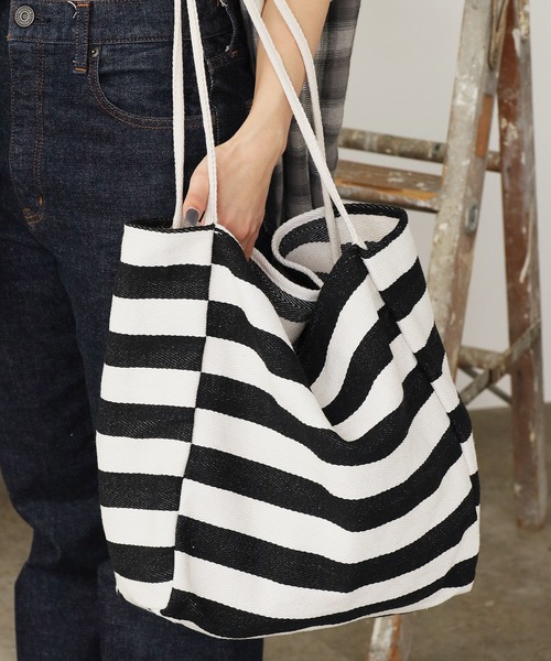 ROOP TOKYO トートバッグ Border Big Size Tote Bag / ボーダー