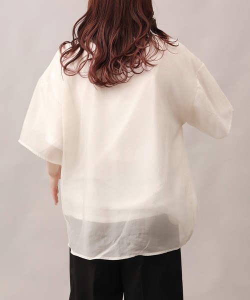 トップス Amo Asymmetry tuck cut tops