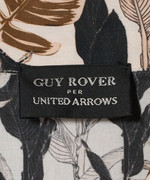 GUY ROVER シャツ 「GUY ROVER」 リーフプリント オープンカラー