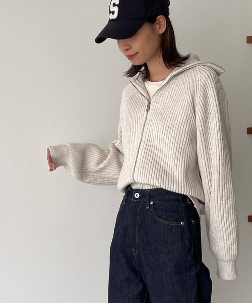 「CANAL JEAN」 「El mar」ニットカーディガン ONE SIZE ヘザーグレー レディース CANAL JEAN 「CANAL JEAN」 ニットカーディガン ONE SIZE ヘザー
